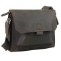 Full Grain Leather Casual Messenger Shoulder Bag LS64