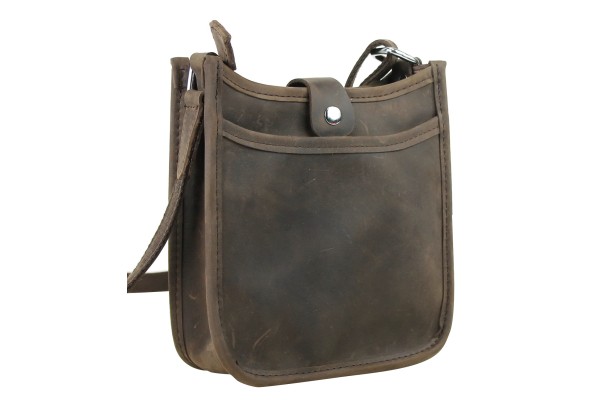 Full Grain Leather Slim Sling Shoulder Bag LS69