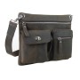 Full Grain Leather Art Panel Design Shoulder Bag LS70