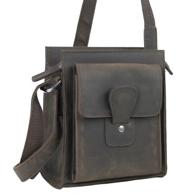 Full Grain Small Shoulder Leather Bag LS72