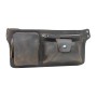 Full Grain Leather Slim Long Shape Waist Bag LW07