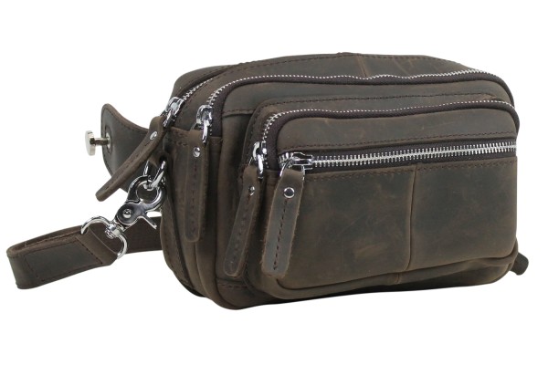 Full Grain Leather 2-way Carry Shoulder Waist Bag LW13