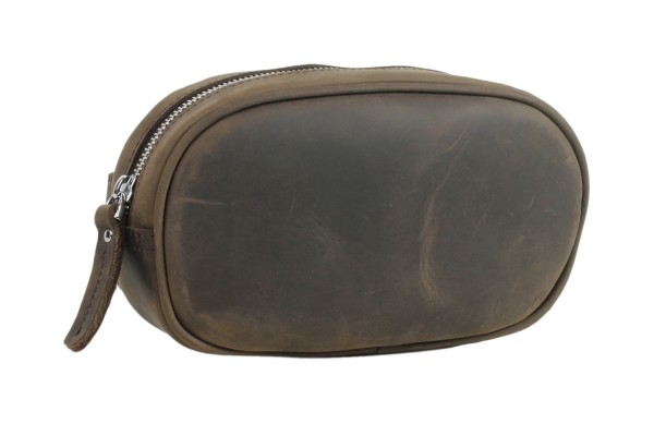 Full Grain Leather Small Oval Shape Waist Bag LW14