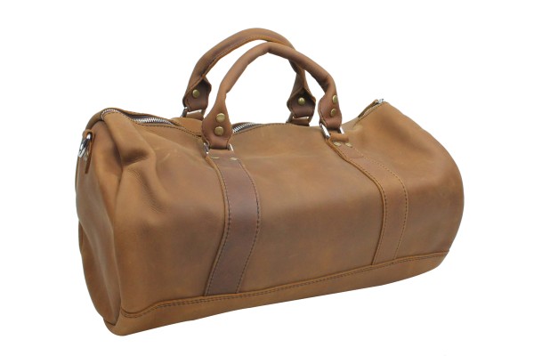 Cowhide Leather Gym Travel Carry On Duffle M302