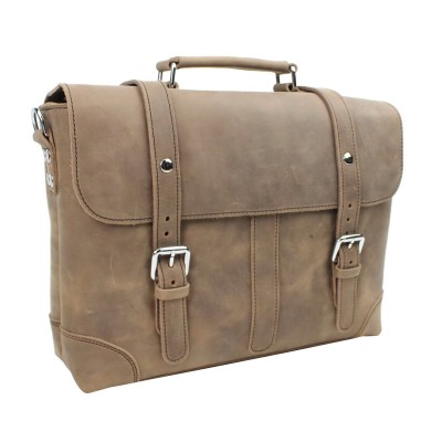 Classic Medium Full Grain Leather Messenger Laptop Bag M61
