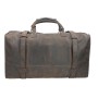 XLL 21 in. Expandable Cowhide Leather Overnight Duffle Bag L08