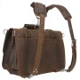 Classic 16 in. Large Leather Briefcase Backpack L09