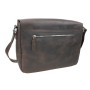 13 in. Leather Messenger Shoulder Bag  L19