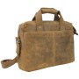 15 in. Classic Fine Leather Messenger Bag Daily Bag L29