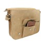 15 in. Cowhide Leather Stylish Casual Messenger Bag L59