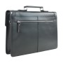 15 in. Slim Full Grain Leather Briefcase Laptop Bag With Latch Lock LB35