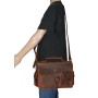 Full Grain Leather Small Briefcase Laptop Bag LB44