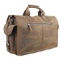 Full Grain Leather Overnight Duffle Travel Laptop Bag LD06