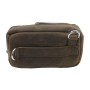9” Cowhide Leather Cross-Body Waist Bag. LH05