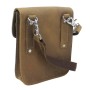 7” Cowhide Leather Slim Sling Bag Waist Bag LH15