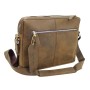 13 in. Cowhide Leather Messenger Shoulder Bag LM05