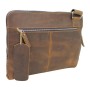 13 in. Cowhide Leather Messenger Shoulder Slim Bag LM06