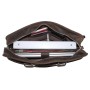 Cowhide Leather Messenger Bag With Luggage Strap Holder LM16