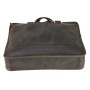 Cowhide Leather Messenger Bag With Luggage Strap Holder LM16