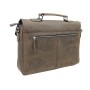 Classic Full Grain Leather Click Latch Messenger Laptop Bag LM24