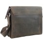 Full Grain Leather Casual Messenger Shoulder Bag LS64