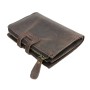 7 in.  Leather Clutch Passport Card Cash Zipper Holder A610