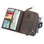 7 in.  Leather Clutch Passport Card Cash Zipper Holder A610