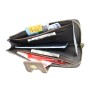 7 in.  Leather Clutch Passport Card Cash Zipper Holder A610