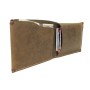 Cowhide Leather Slim Credit Card Cash Holder B12