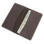Full Grain Leather Simple Checkbook Cash Folder B160B