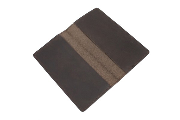 Full Grain Leather Simple Checkbook Cash Folder B160