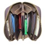 Cowhide Leather Medium Zipper Wallet B35