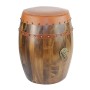 Classic Hand Craft Leather Wood Stool  YP004